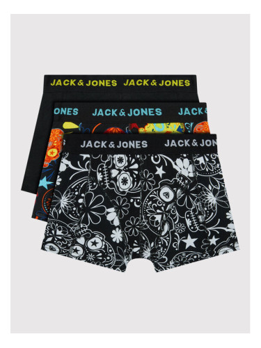 Jack&Jones Junior Комплект 3 чифта боксерки Sugar 12189220 Черен