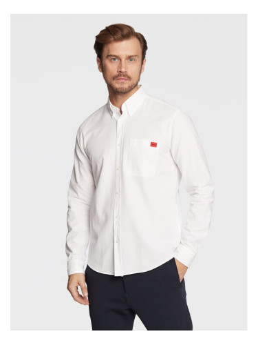 Hugo Риза Evito 50479302 Бял Slim Fit