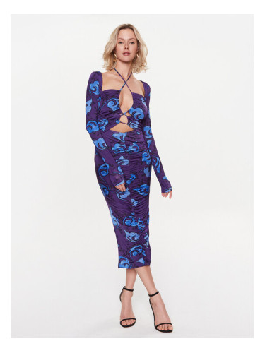 Versace Jeans Couture Ежедневна рокля 74HAO922 Виолетов Regular Fit