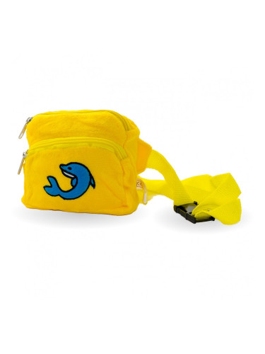 Плюшена чантичка с делфин  в жълто