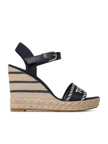 Tommy Hilfiger Еспадрили Seasonal Webbing Wedge FW0FW07088 Тъмносин