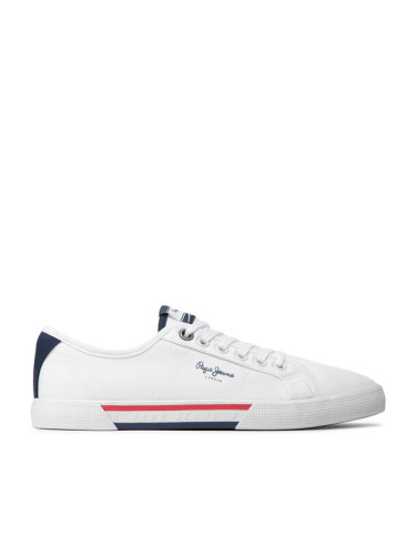 Pepe Jeans Гуменки Brady Basic PMS30816 Бял