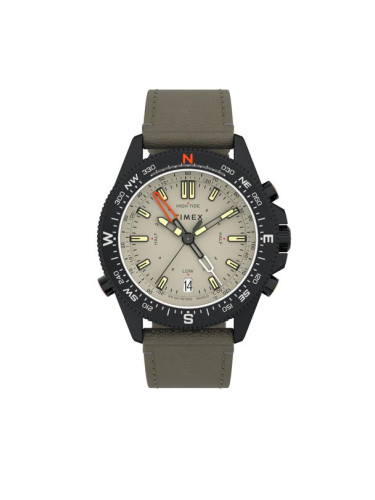 Timex Часовник Tide-Temp-Compass 43mm Eco-Friendly Strap TW2V21800 Черен