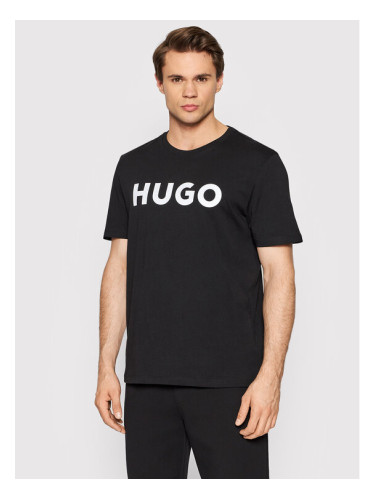 Hugo Тишърт Dulivio 50467556 Черен Regular Fit