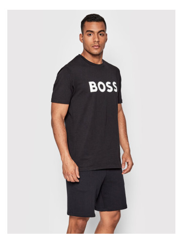 Boss Тишърт Thinking 1 50481923 Черен Regular Fit