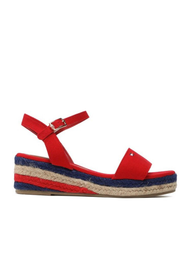 Tommy Hilfiger Еспадрили Rope Wedge T3A7-32778-0048 M Червен