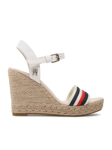 Tommy Hilfiger Еспадрили Corporate Wedge FW0FW07086 Бял
