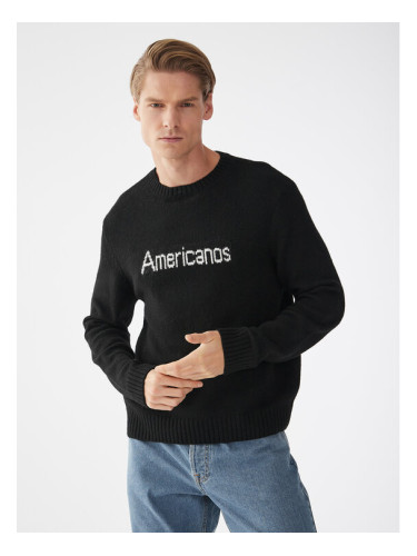 Americanos Пуловер Nevado Черен Regular Fit