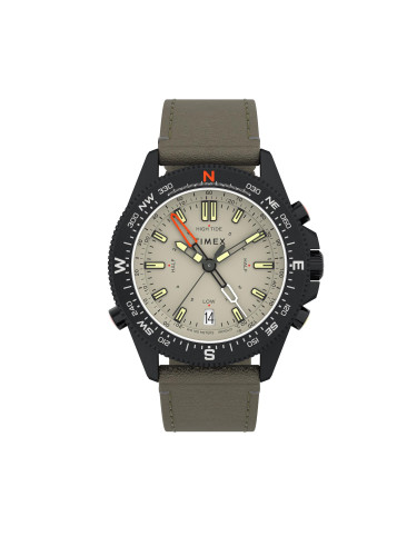 Часовник Timex Tide-Temp-Compass 43mm Eco-Friendly Strap TW2V21800 Черен