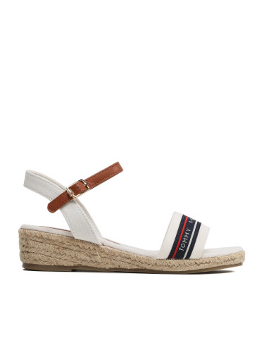 Еспадрили Tommy Hilfiger Rope Wedge T3A7-32777-0048X100 M Бял