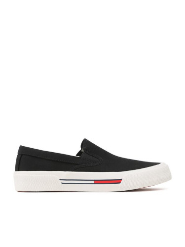 Tommy Jeans Гуменки Slip On Canvas Color EM0EM01156 Черен