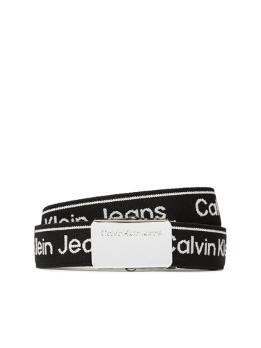 Calvin Klein Jeans Детски колан Logo Taupe Buckle Belt IU0IU00393 Черен