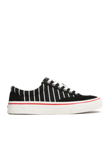 Tommy Jeans Гуменки Skate Canvas Stripes EM0EM01153 Черен