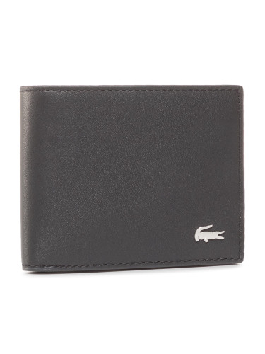 Малък мъжки портфейл Lacoste S Slim Billfold Id Slot NH1407FG Черен