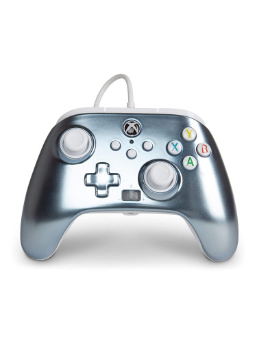  Контролер PowerA - Enhanced, за Xbox One/Series X/S, Metallic Ice