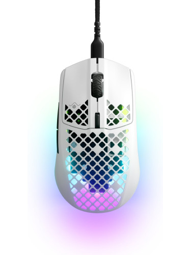  Гейминг мишка SteelSeries - Aerox 3 2022, оптична, бяла