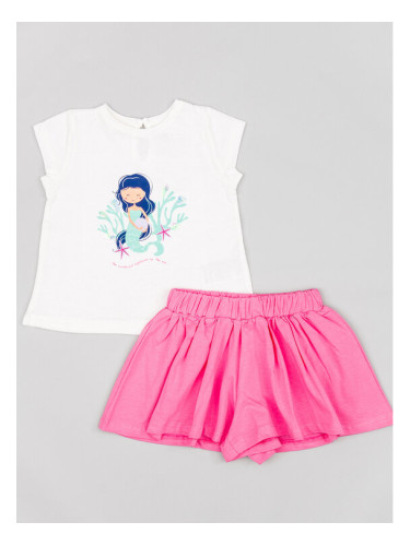 Zippy Комплект тишърт и панталонки ZBGAP0602 23001 Розов Regular Fit