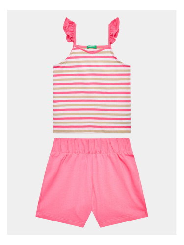 United Colors Of Benetton Комплект топ и панталонки 3NVVGK009 Цветен Regular Fit