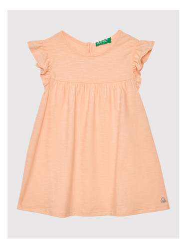 United Colors Of Benetton Лятна рокля 3Z7QGV002 Оранжев Regular Fit