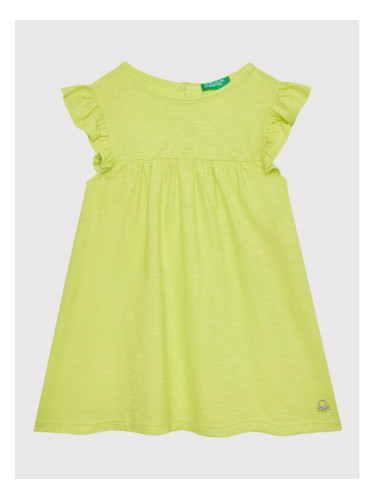 United Colors Of Benetton Лятна рокля 3Z7QGV002 Зелен Regular Fit
