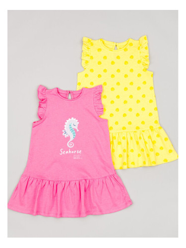 Zippy Комплект 2 рокли ZBGAP0501 23007 Цветен Regular Fit