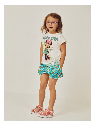 Zippy Комплект тишърт и панталонки Myszka Minnie ZKGAP0602 23004 Бял Regular Fit