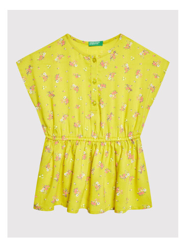 United Colors Of Benetton Лятна рокля 49RUGV008 Зелен Regular Fit