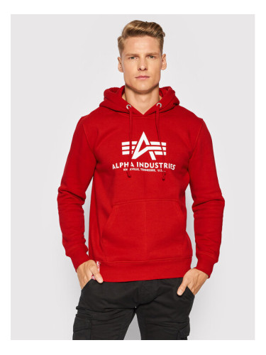 Alpha Industries Суитшърт Basic 178312 Червен Regular Fit