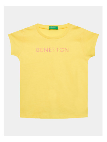 United Colors Of Benetton Тишърт 3I1XG1096 Жълт Regular Fit