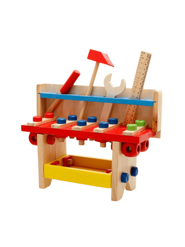 Детска дървена работилница с инструменти -  MASTER