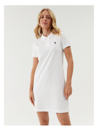 Polo Ralph Lauren Ежедневна рокля Polo Shirt Shop 211799490017 Бял Regular Fit