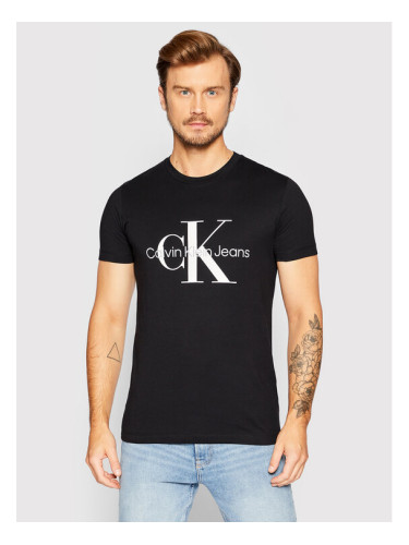 Calvin Klein Jeans Тишърт J30J320935 Черен Slim Fit