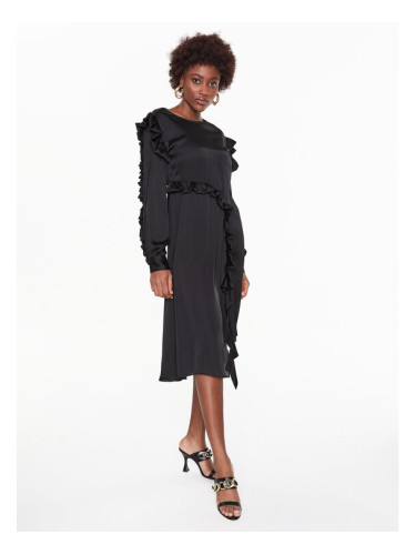 Remain Коктейлна рокля Light Satin Draped RM2206 Черен Regular Fit