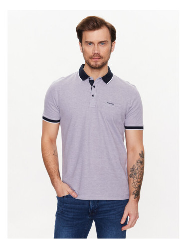 Pierre Cardin Тениска с яка и копчета C5 20514/000/2031 Виолетов Regular Fit