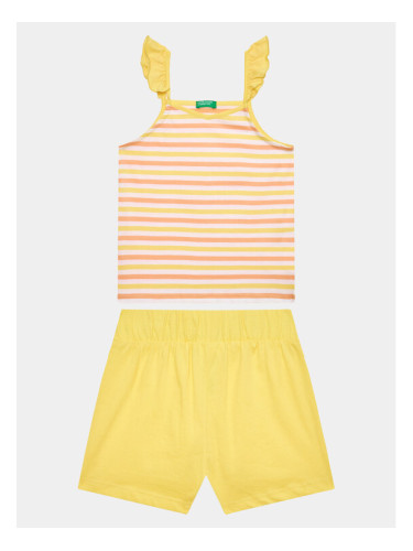 United Colors Of Benetton Комплект топ и панталонки 3NVVGK009 Цветен Regular Fit