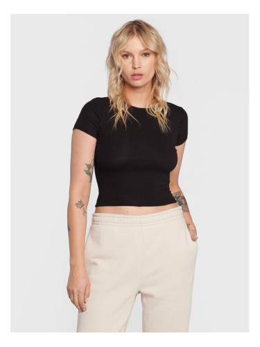 Gina Tricot Тишърт Basic 17957 Черен Slim Fit