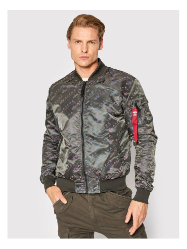 Alpha Industries Яке бомбър Ma-1 Lw Aop Rainbow Ref. 106109 Сив Regular Fit