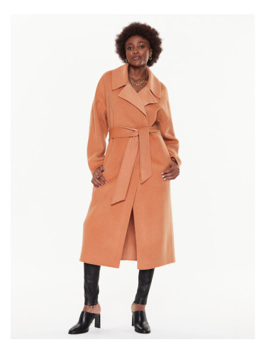 Calvin Klein Вълнено палто K20K205006 Оранжев Oversize