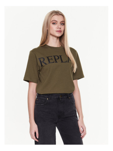 Replay Тишърт W3698E.000.23188P Зелен Relaxed Fit