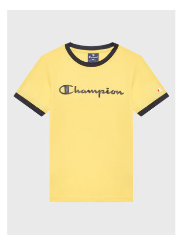 Champion Тишърт 306286 Жълт Regular Fit