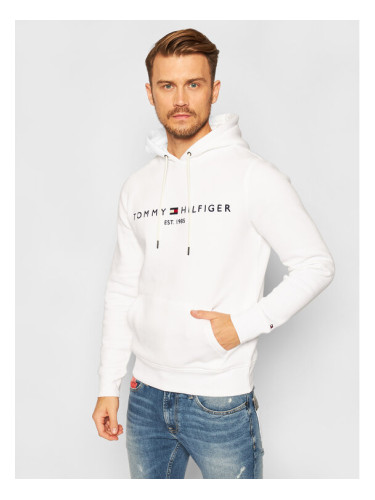 Tommy Hilfiger Суитшърт Logo MW0MW11599 Бял Regular Fit