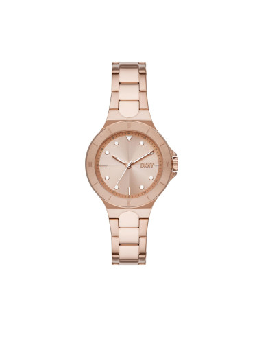 Часовник DKNY Chambers NY6642 Позлатено с розово злато