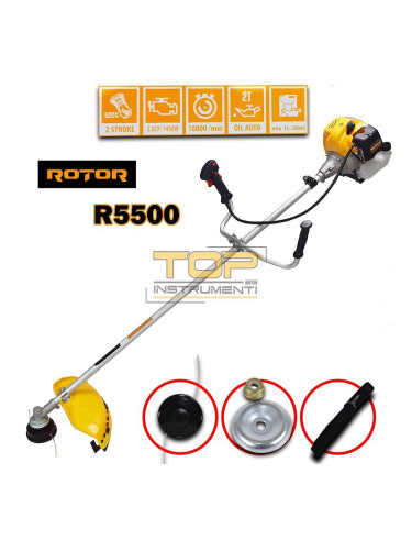Бензинов тример / моторна коса ROTOR R5500, 2 к.с., 52 куб.см., 2-тактов двигател