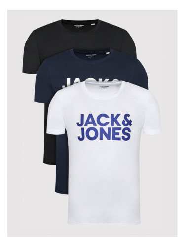 Jack&Jones Комплект 3 тишърти Corp Logo 12191762 Цветен Regular Fit