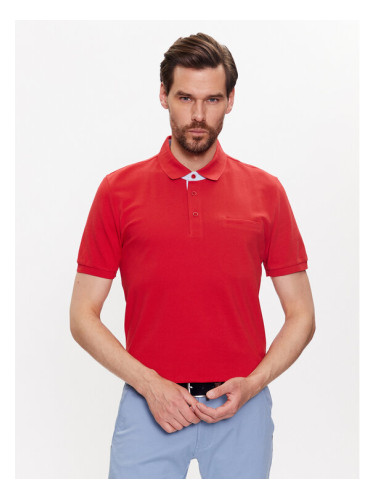 Pierre Cardin Тениска с яка и копчета 20504/000/2030 Червен Regular Fit