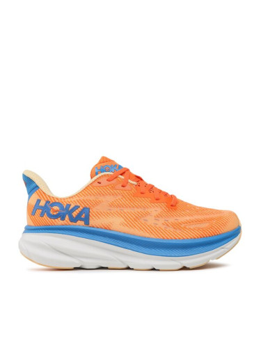 Hoka Маратонки за бягане Clifton 9 Wide 1127895 Оранжев