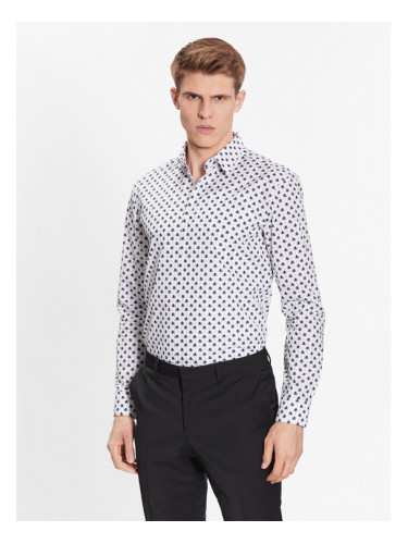 Hugo Риза 50496126 Бял Slim Fit