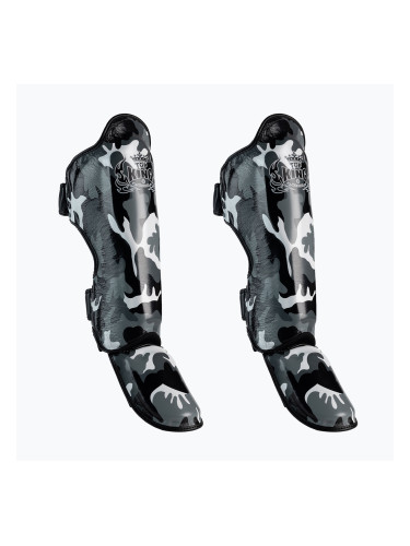 Top King Empower Камуфлажни сиви протектори за пищяли и стъпала TKSGEM-03-GY-L