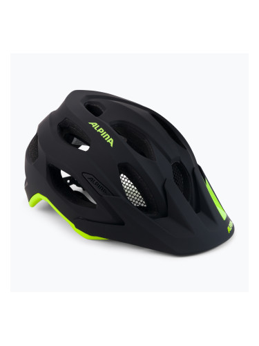 Велосипедна каска Alpina Carapax 2.0 black neon/yellow matte