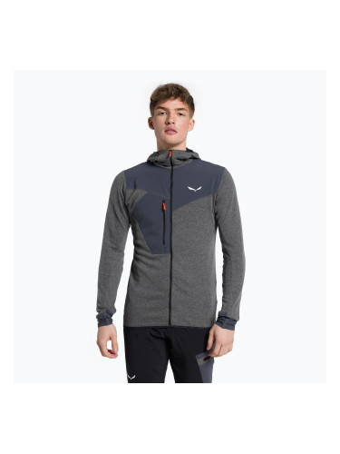 Salewa мъжки суитшърт за трекинг Puez 2 Dry Hood FZ сиво-черен 00-0000027221